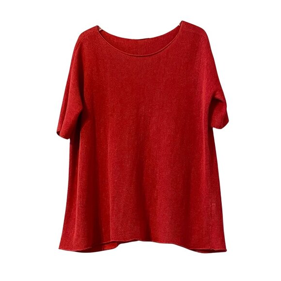 Eileen Fisher Short Sleeve Knitted Top Sz. S - Picture 1 of 4